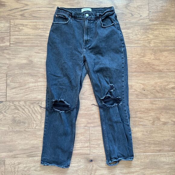 Abercrombie & Fitch Jeans 29/8R Curve Love Black Ankle Straight Ultra High Rise - Picture 1 of 8